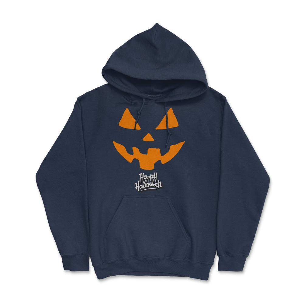 Jack-O-Lantern Pumpkin Happy Halloween - Hoodie - Navy