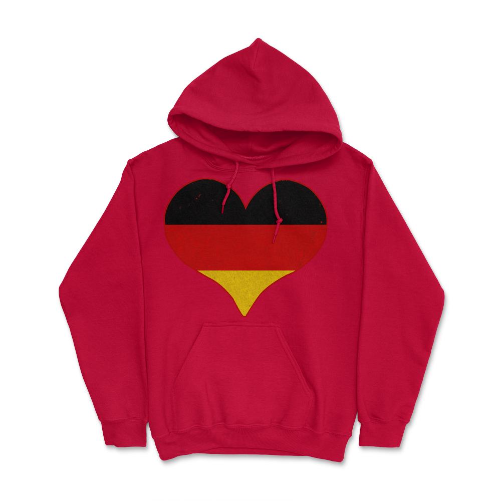 I Love Germany Flag - Hoodie - Red