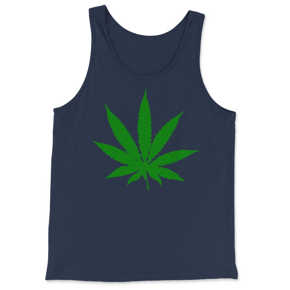 Cannabis Leaf - Tank Top - Navy
