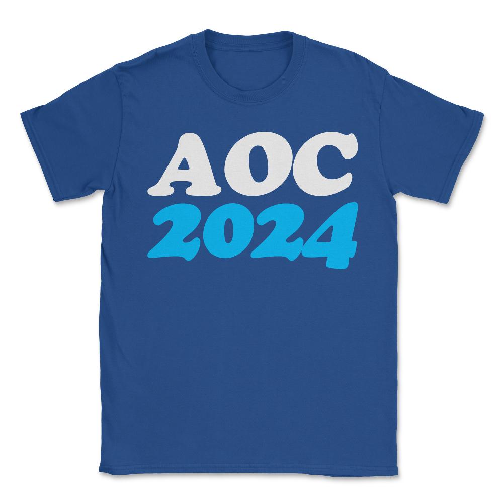AOC Alexandria Ocasio-Cortez 2024 - Unisex T-Shirt - Royal Blue