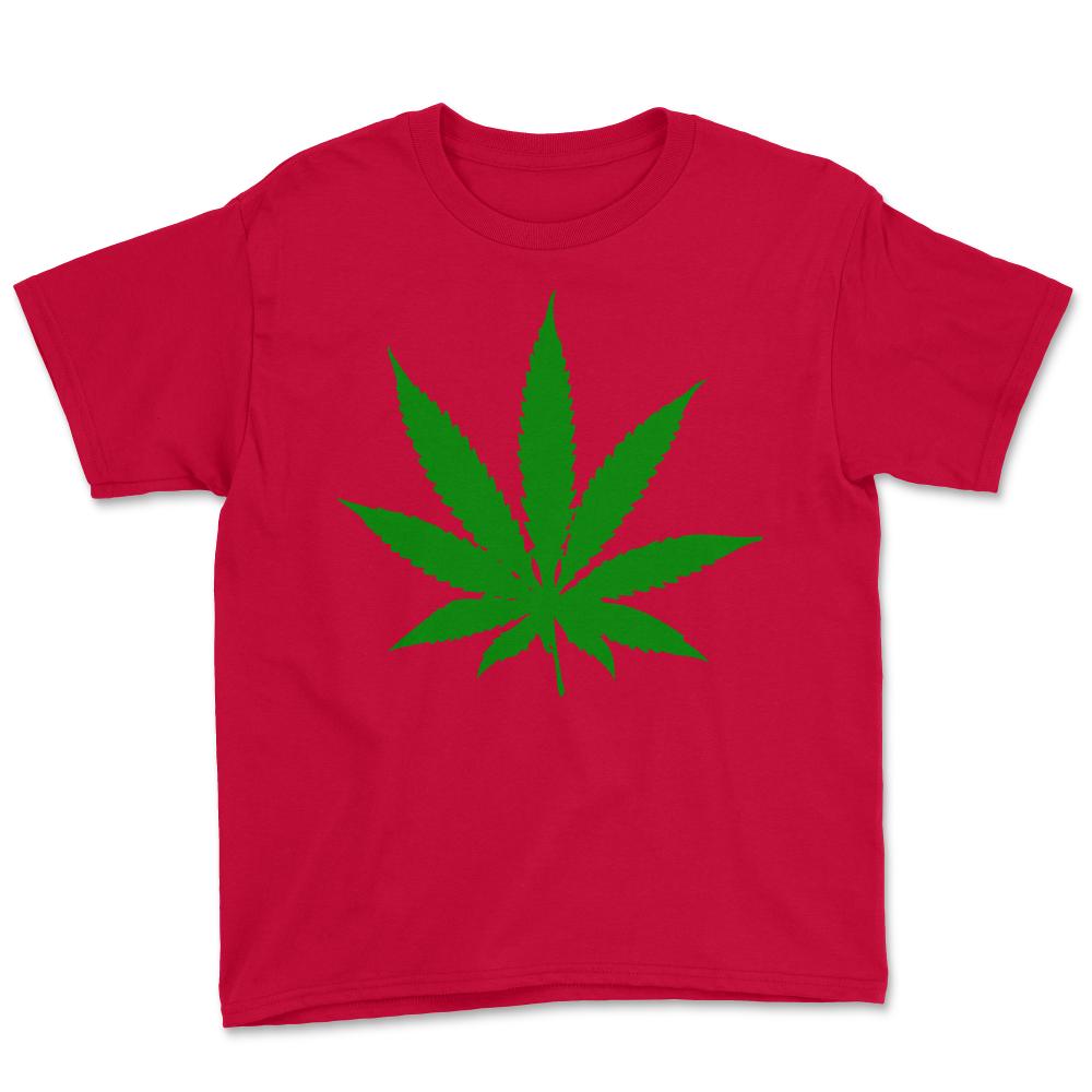 Cannabis Leaf - Youth Tee - Red