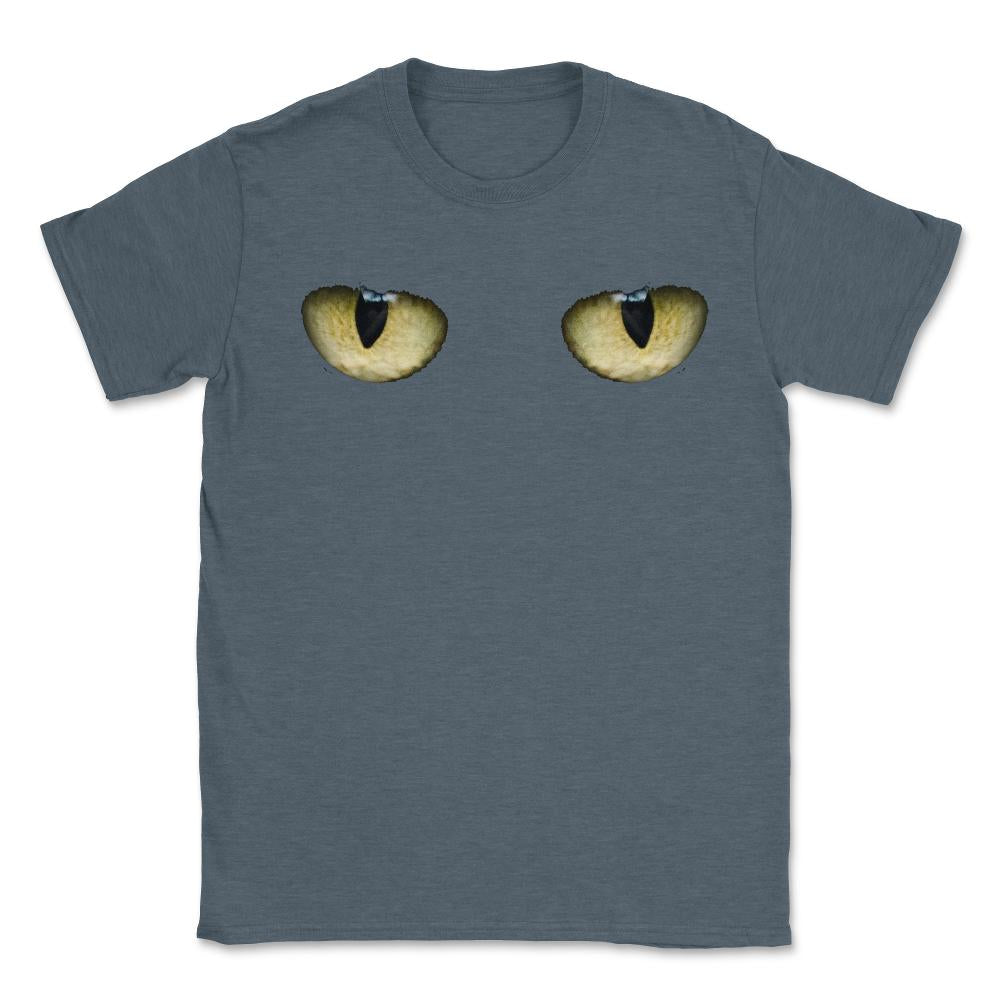 Creepy Cat Eyes - Unisex T-Shirt - Dark Grey Heather