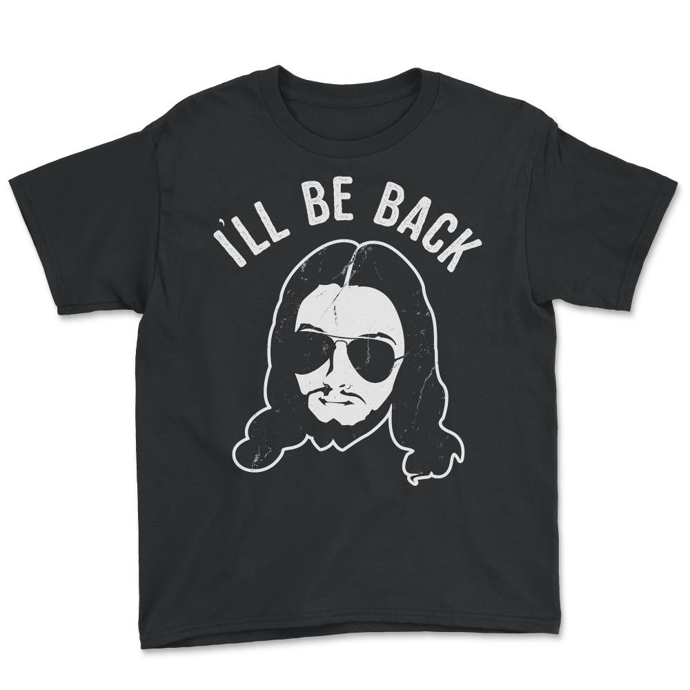 Ill Be Back Jesus Coming - Youth Tee - Black