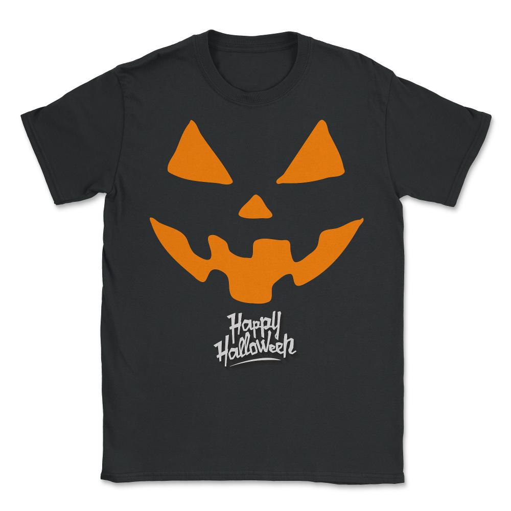 Jack-O-Lantern Pumpkin Happy Halloween - Unisex T-Shirt - Black
