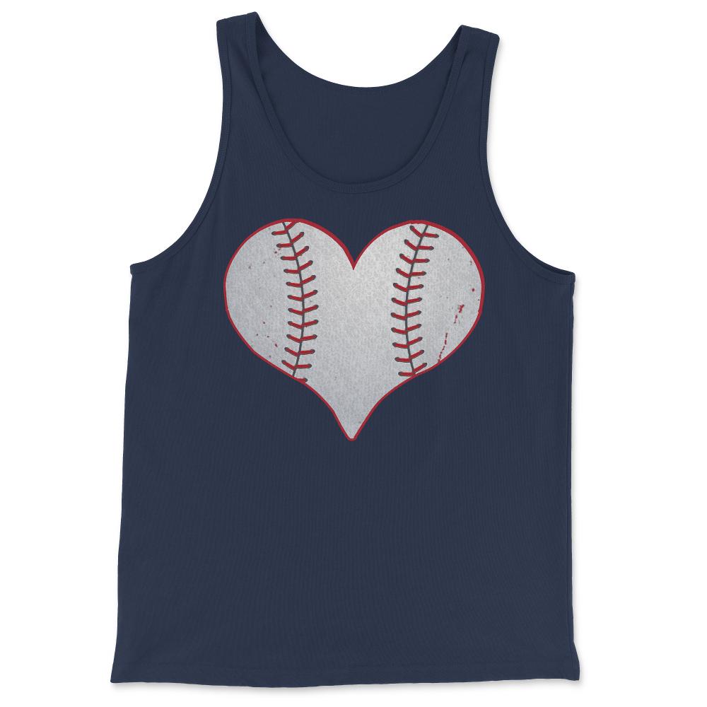 I Love Baseball Heart - Tank Top - Navy