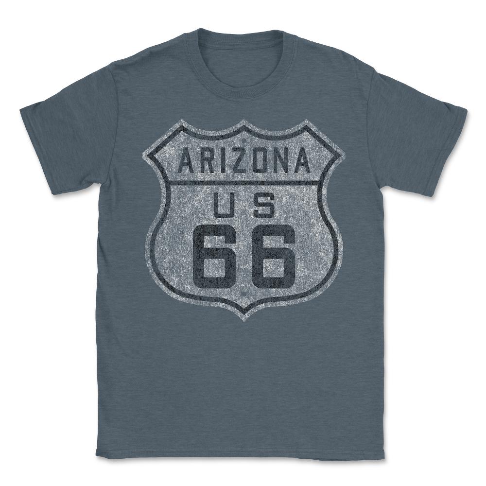 Route 66 Retro - Unisex T-Shirt - Dark Grey Heather