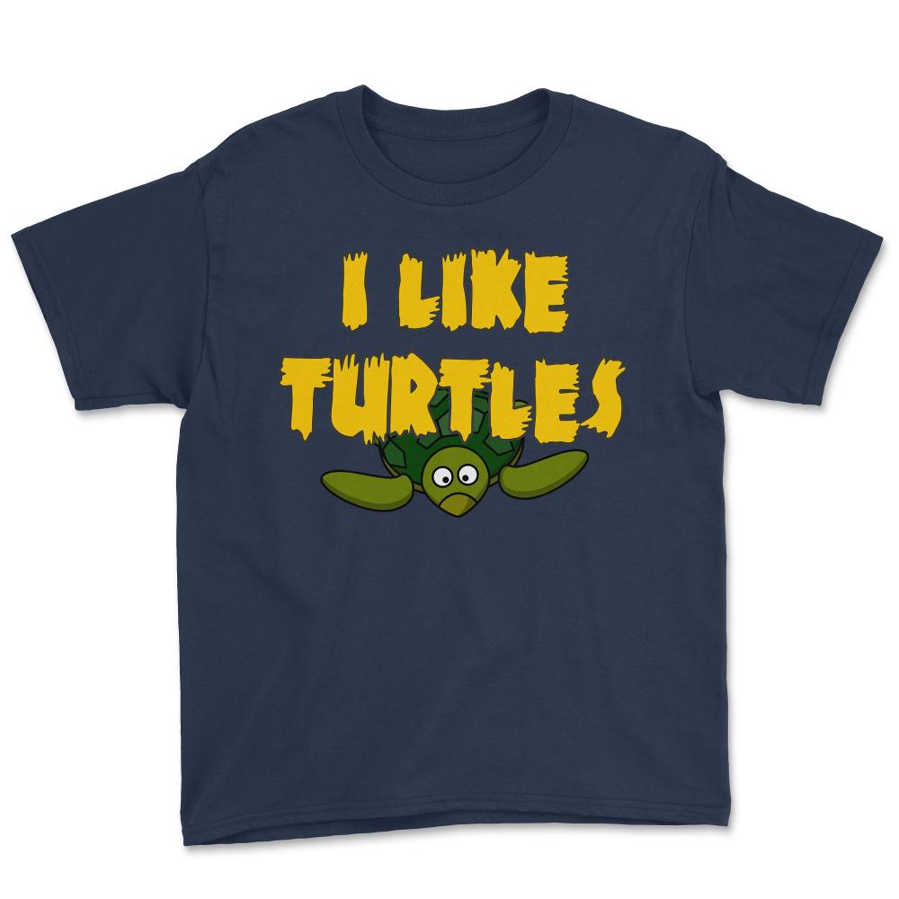 I Like Turtles - Youth Tee - Navy