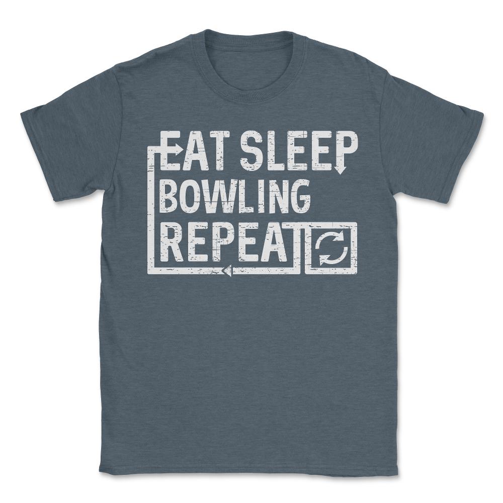 Eat Sleep Bowling - Unisex T-Shirt - Dark Grey Heather