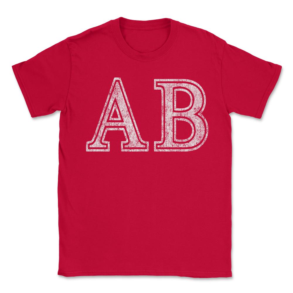 Alpha Beta Ab Retro - Unisex T-Shirt - Red