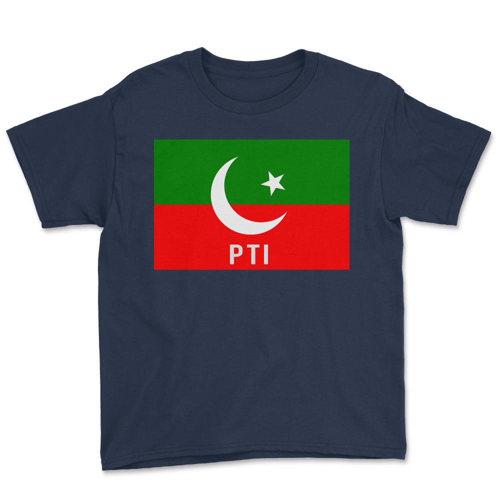 Pakistan PTI Party Flag - Youth Tee - Navy