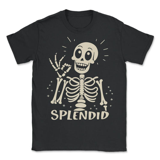 Splendid Skeleton Funny Halloween - Unisex T-Shirt - Black