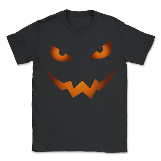 Scary Jack O Lantern Pumpkin Face Halloween Costume - Unisex T-Shirt - Black