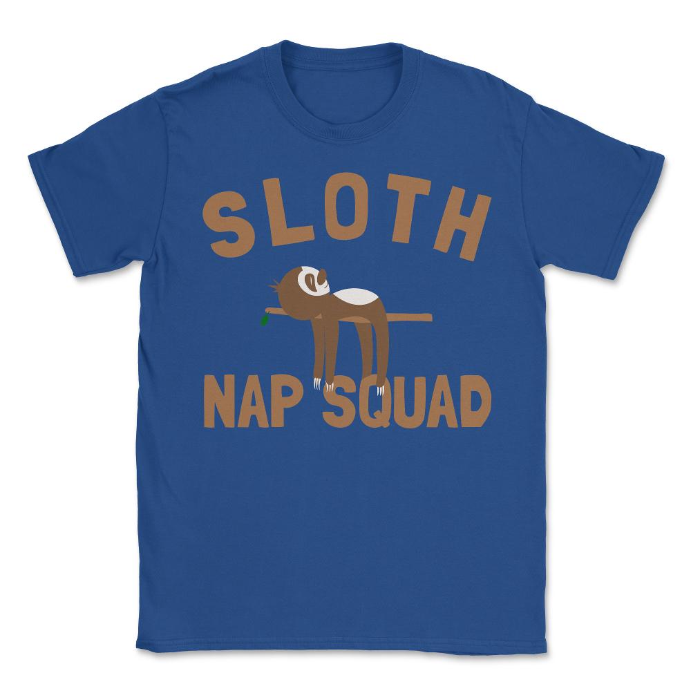 Sloth Nap Squad - Unisex T-Shirt - Royal Blue