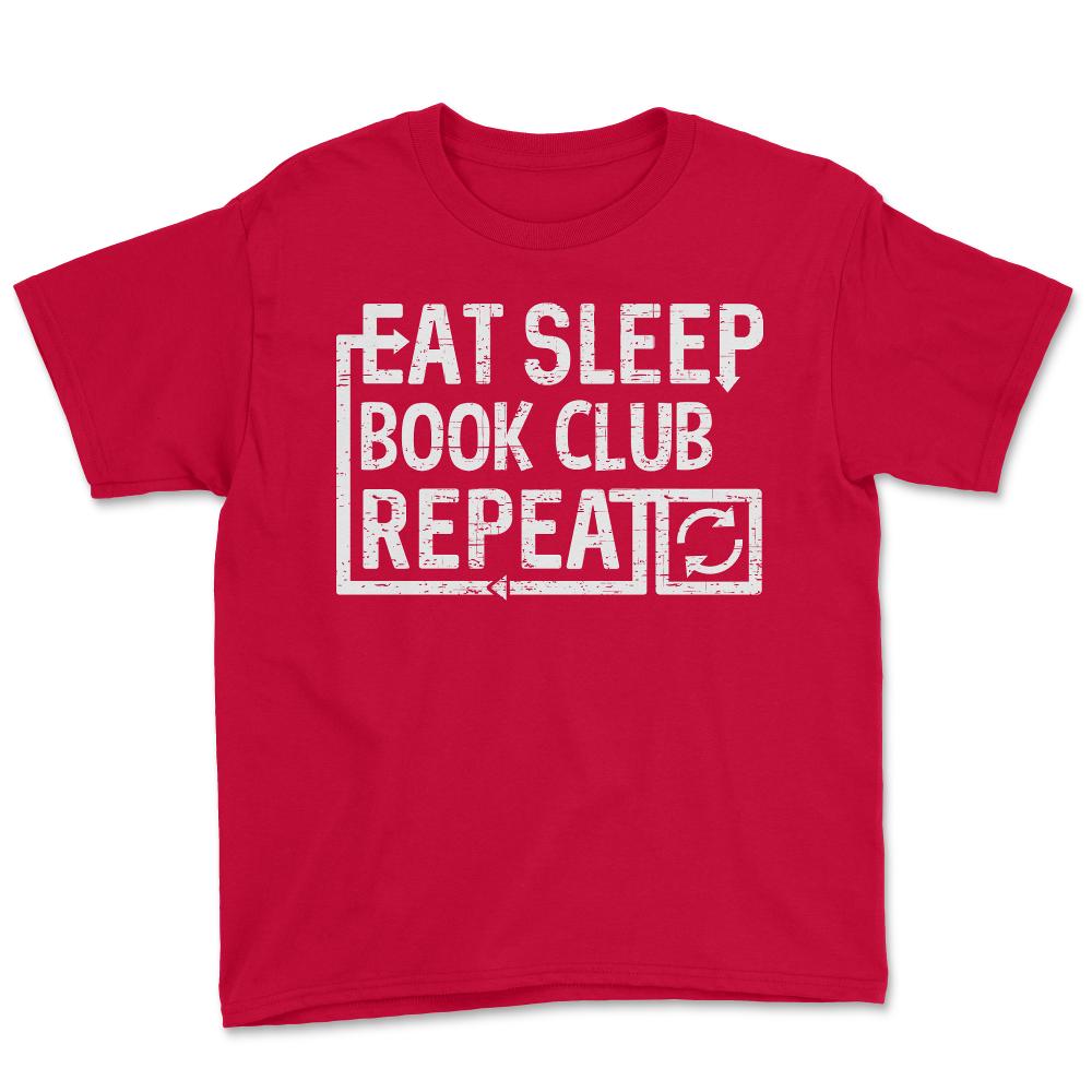 Eat Sleep Book Club - Youth Tee - Red