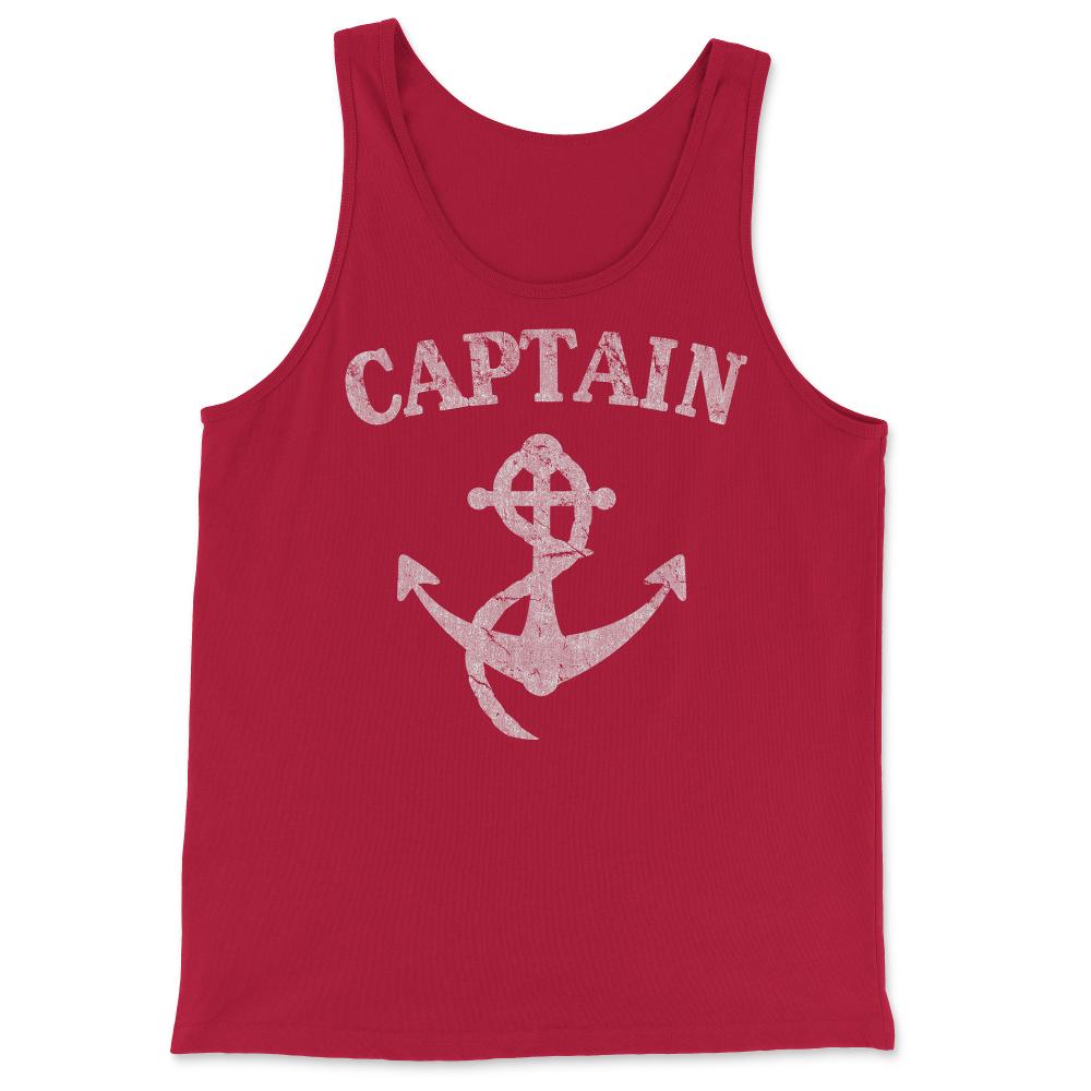 Retro Captain Of The Ship - Tank Top - Red