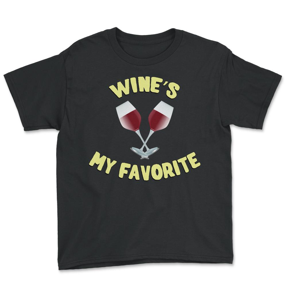 Wine's My Favorite Funny - Youth Tee - Black