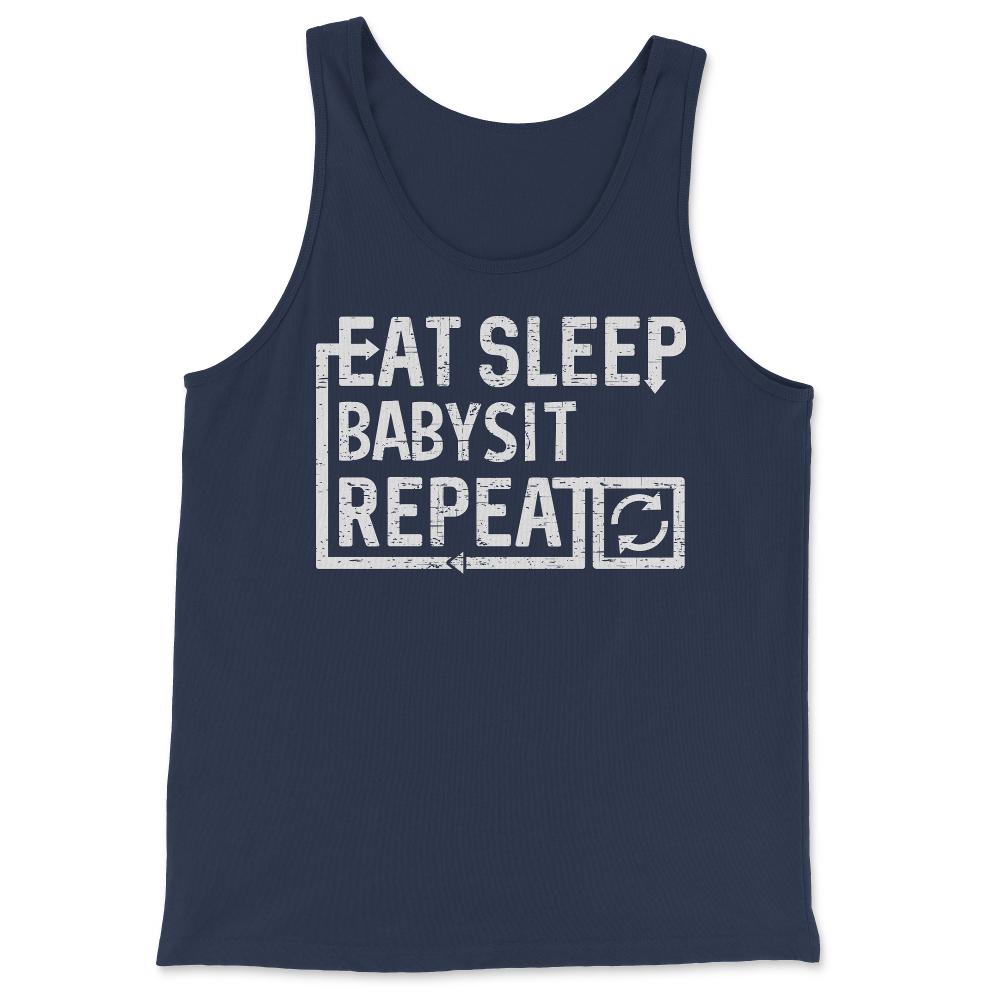 Eat Sleep Babysit - Tank Top - Navy