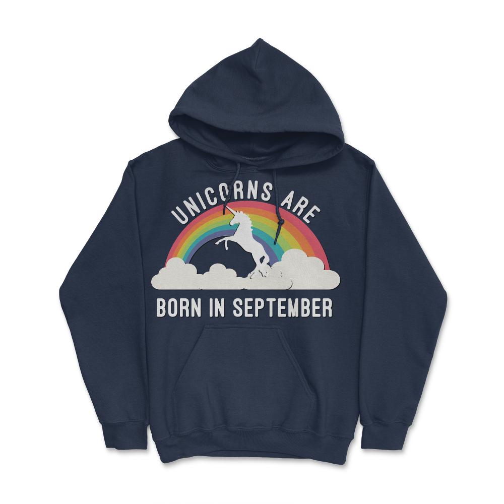 Unicorns Are Born In September - Hoodie - Navy