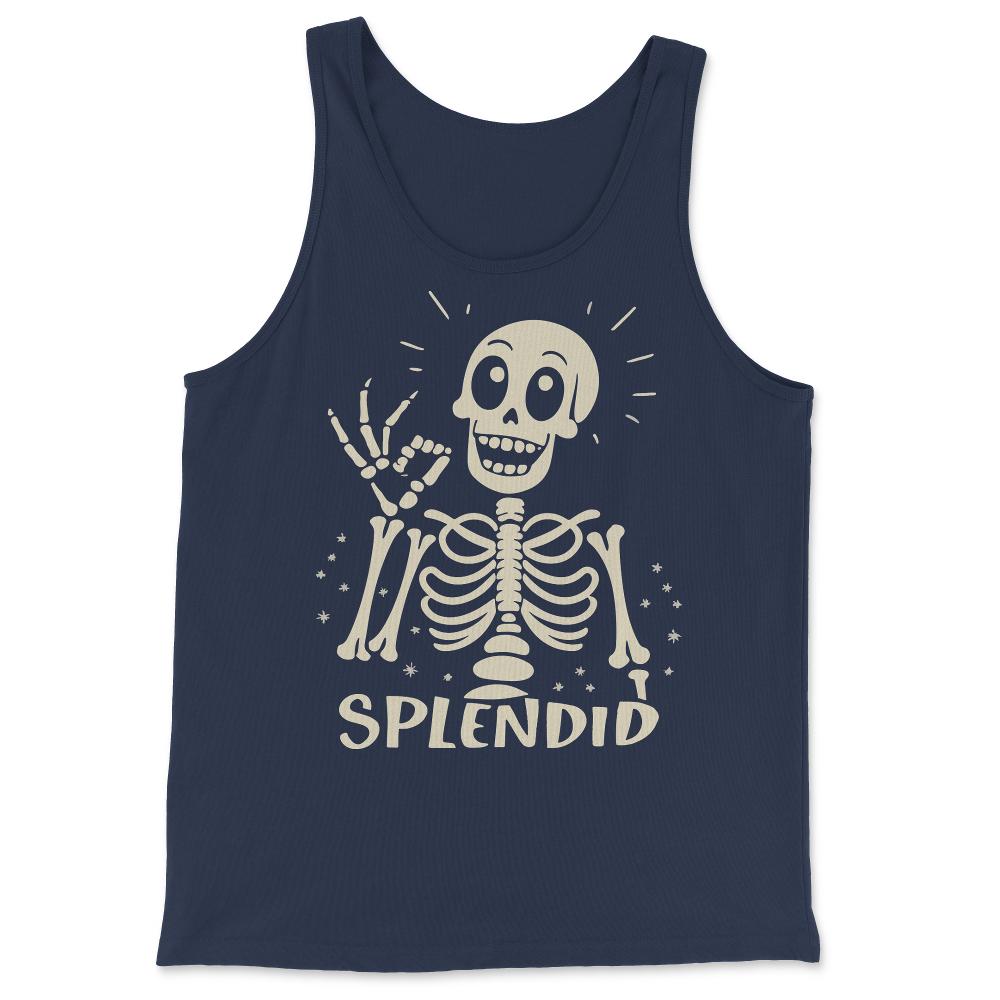 Splendid Skeleton Funny Halloween - Tank Top - Navy