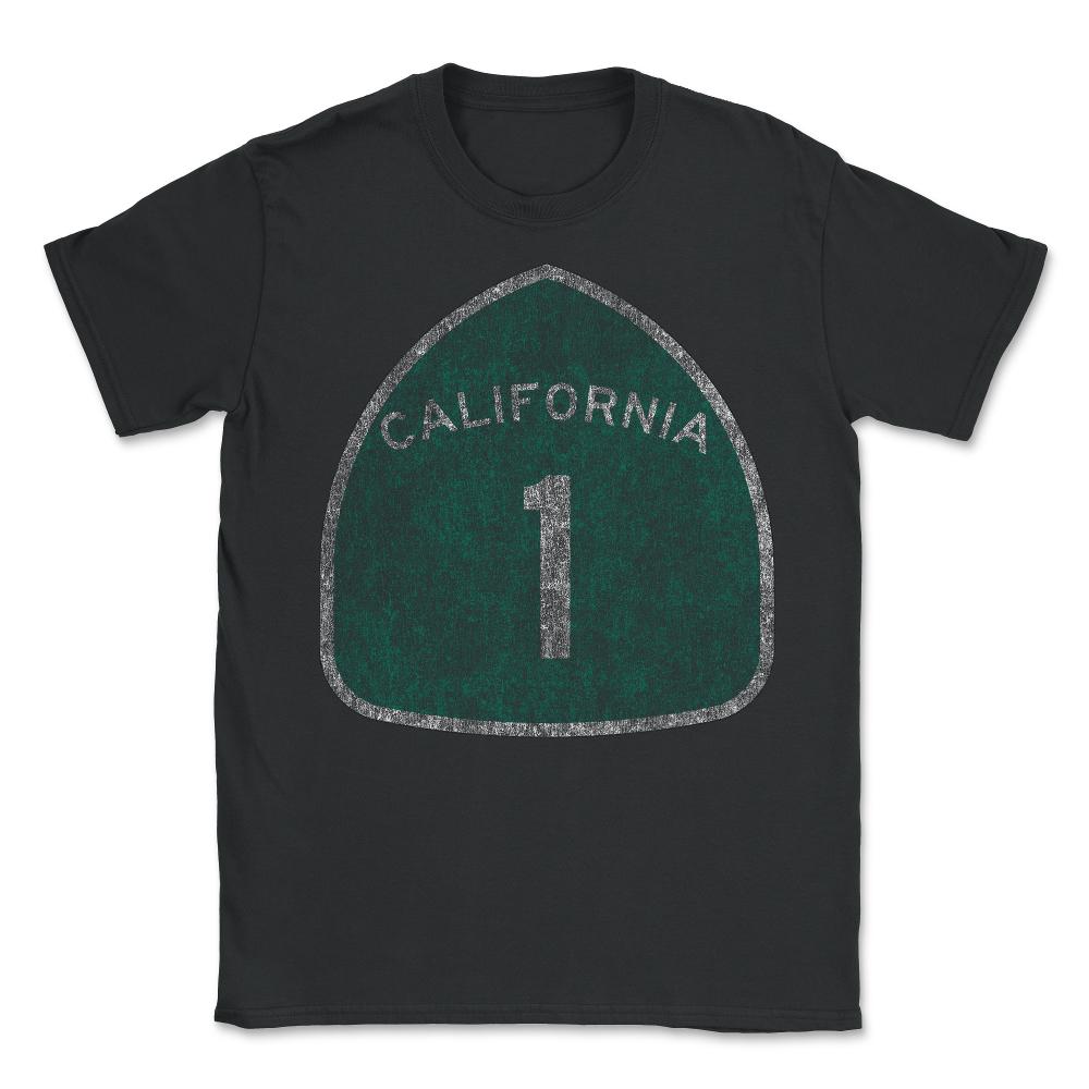 California 1 Pacific Coast Highway - Unisex T-Shirt - Black