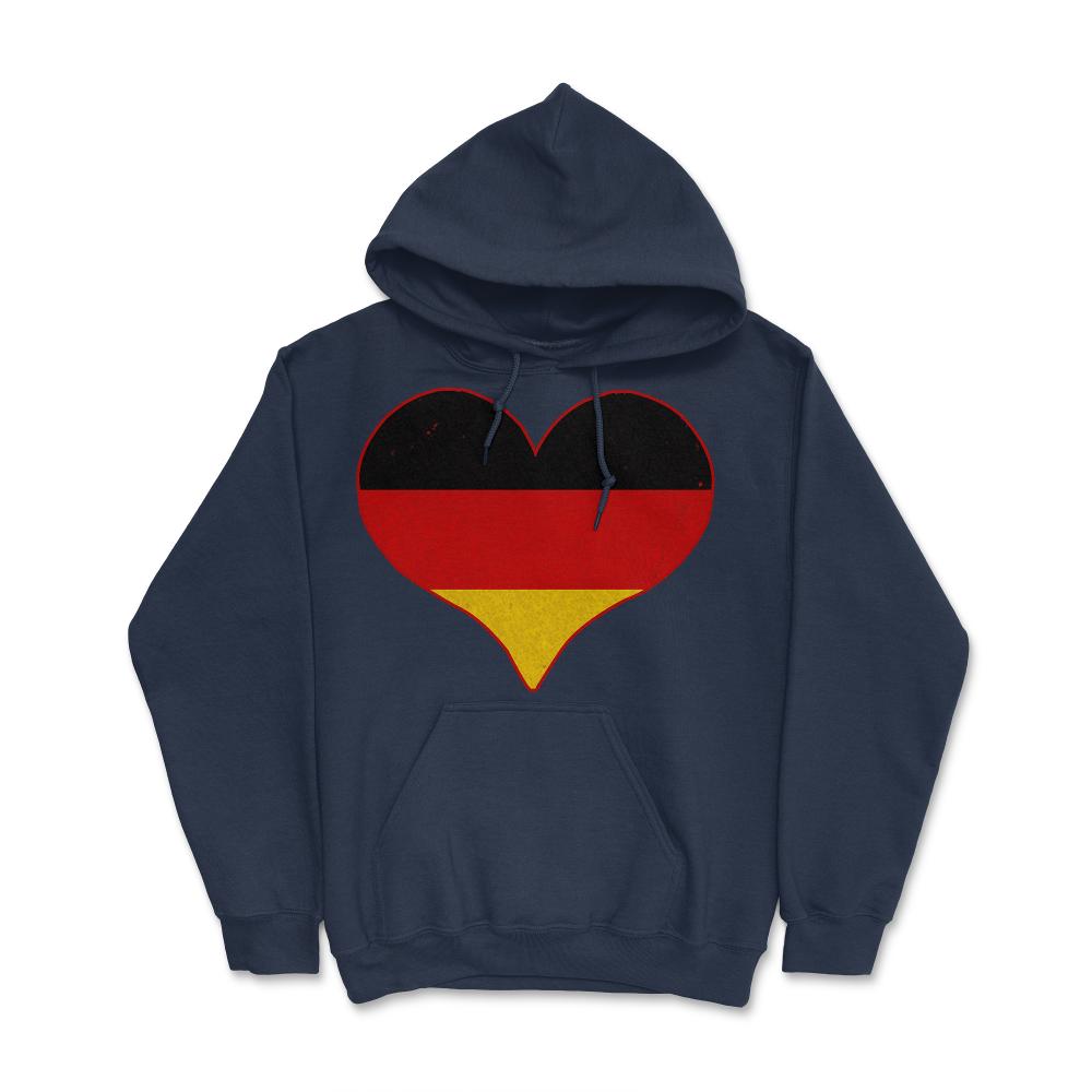 I Love Germany Flag - Hoodie - Navy