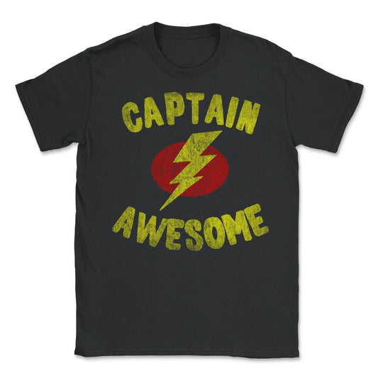 Captain Awesome Retro - Unisex T-Shirt - Black