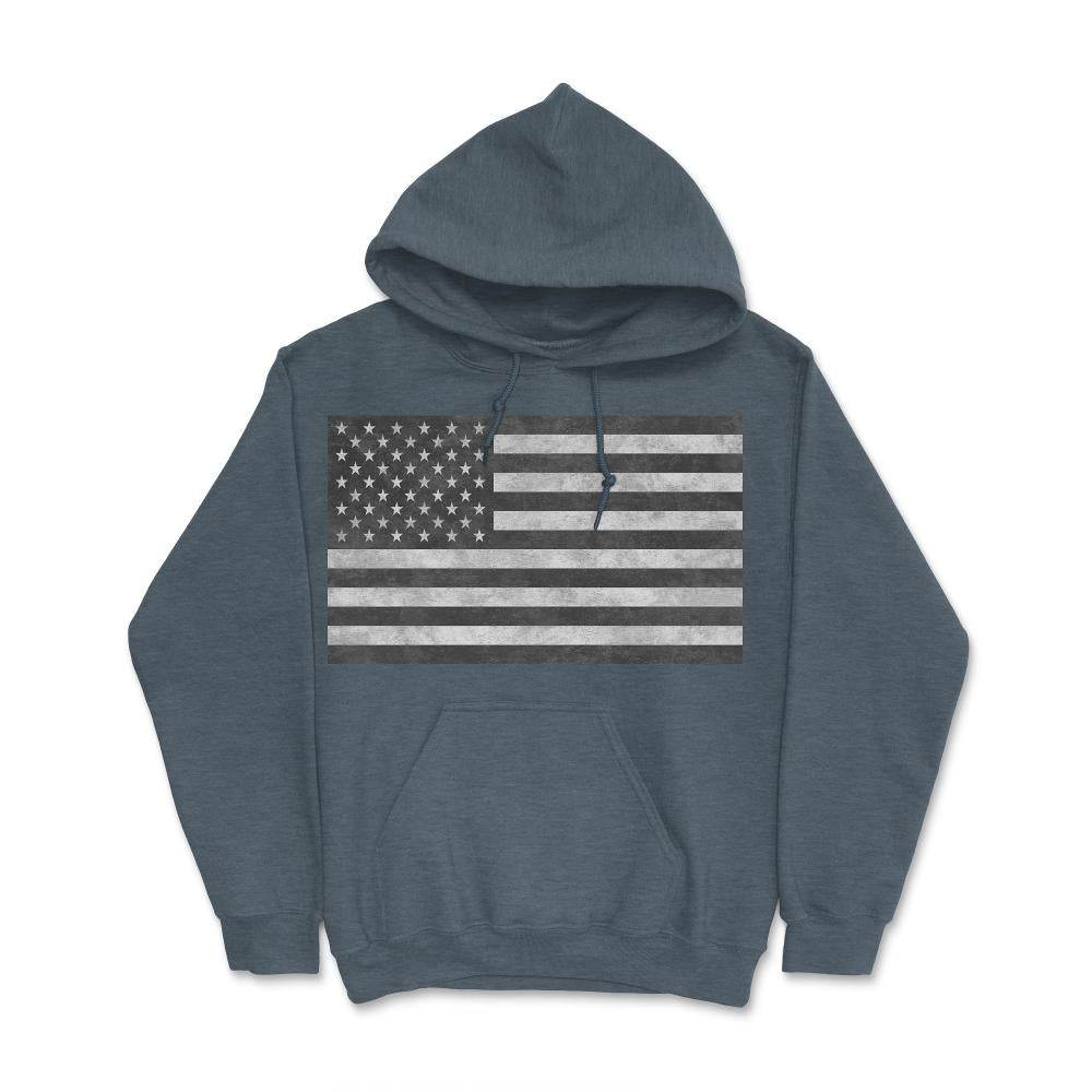 Tactical USA Flag Retro - Hoodie - Dark Grey Heather