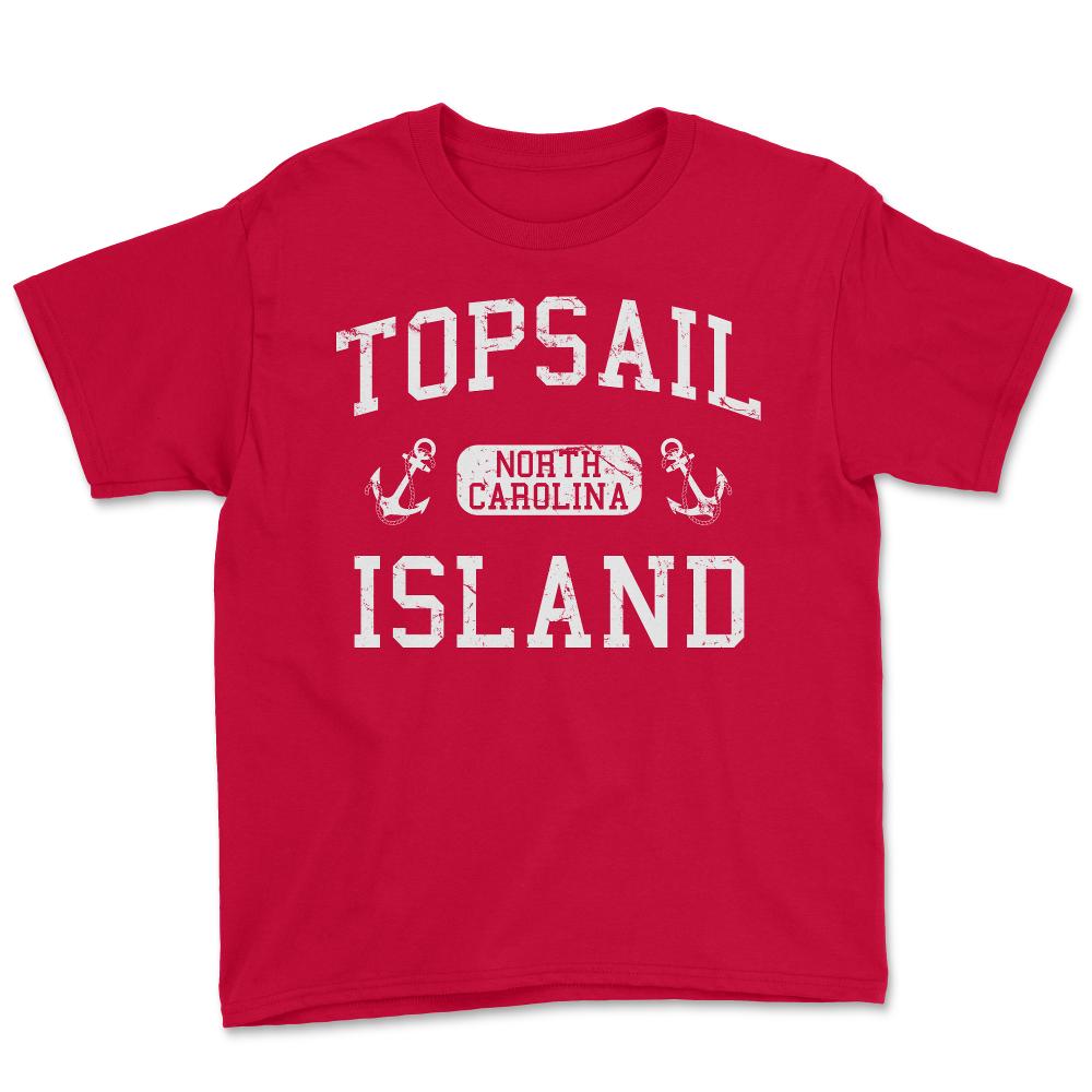 Topsail Island North Carolina - Youth Tee - Red