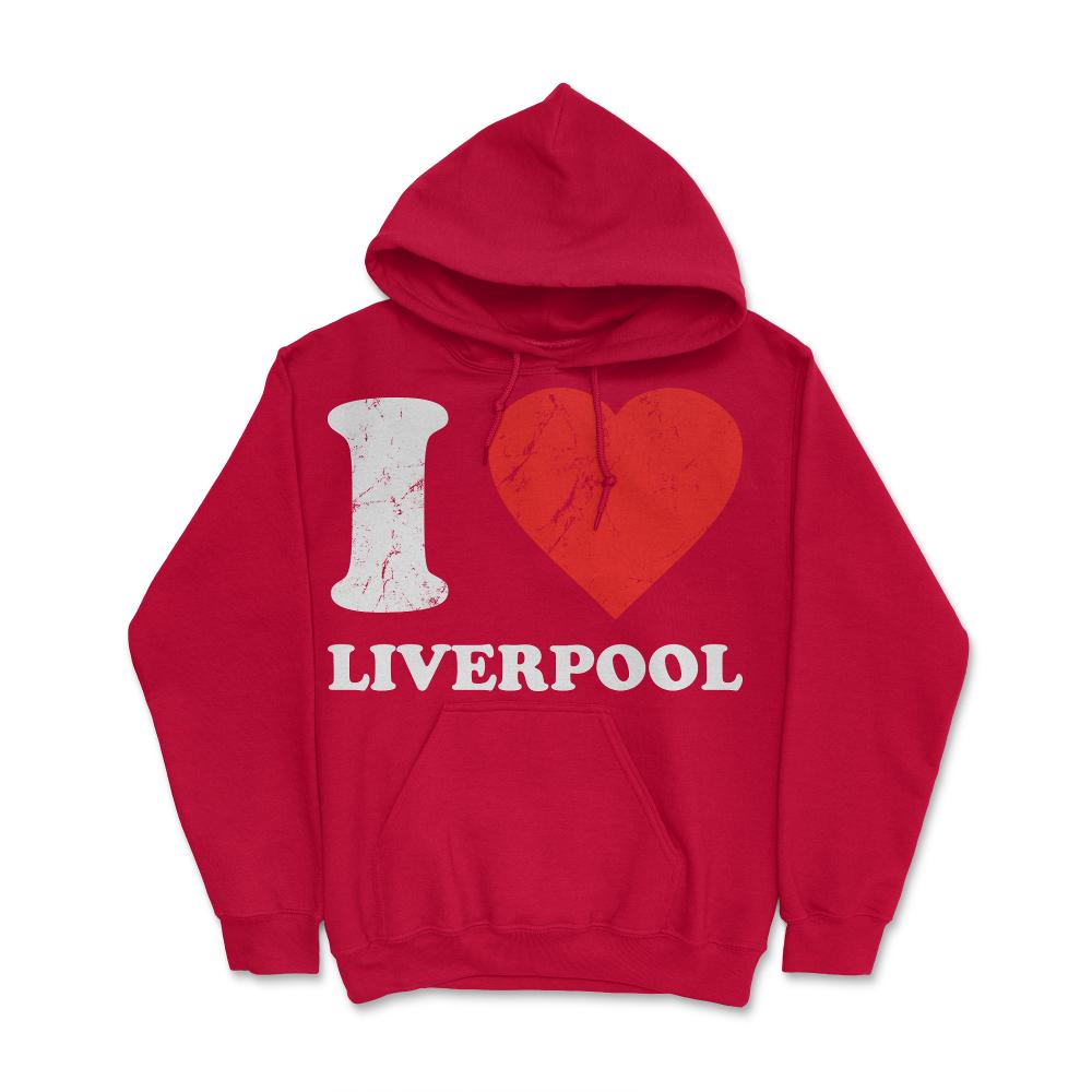 I Love Liverpool - Hoodie - Red