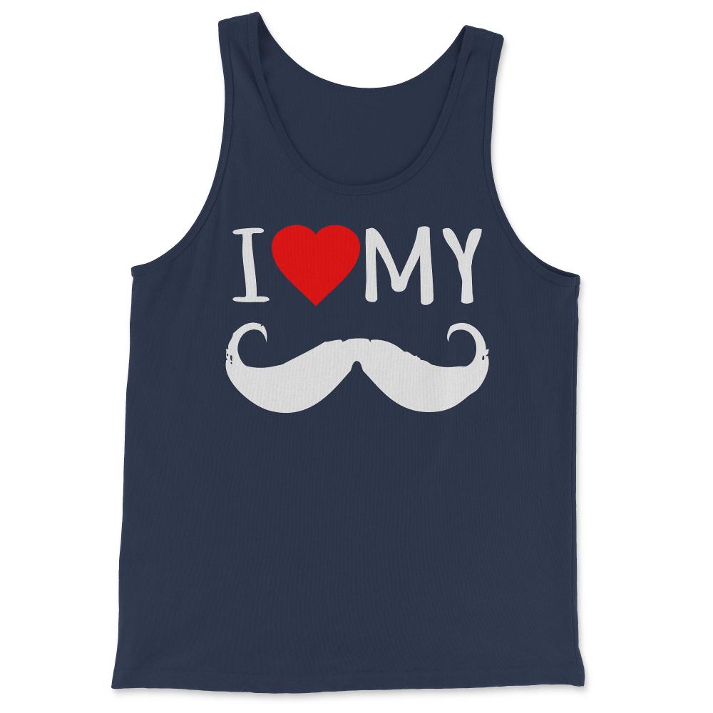 I Love My Moustache - Tank Top - Navy