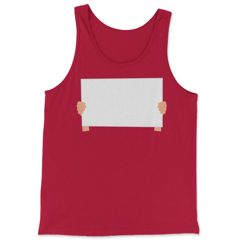 China Protest Solidarity Blank Sign - Tank Top - Red