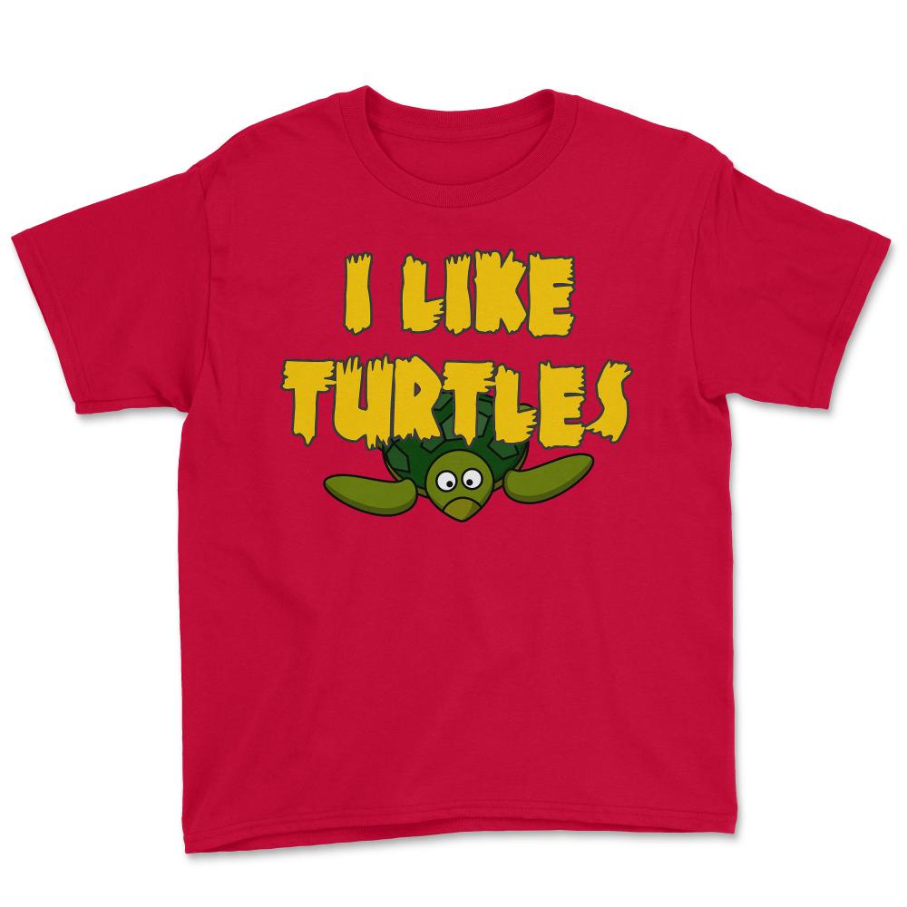 I Like Turtles - Youth Tee - Red