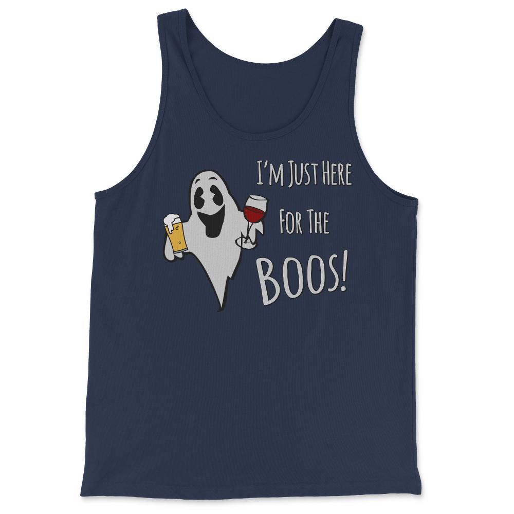 I'm Just Here For the Boos Beer and Wine - Tank Top - Navy