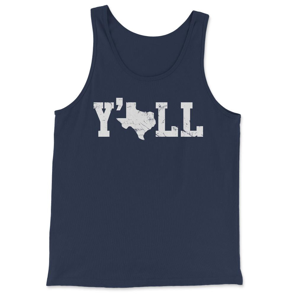 Texas Y'all Shirt - Tank Top - Navy