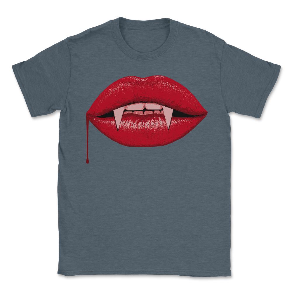 Vampire Lips - Unisex T-Shirt - Dark Grey Heather