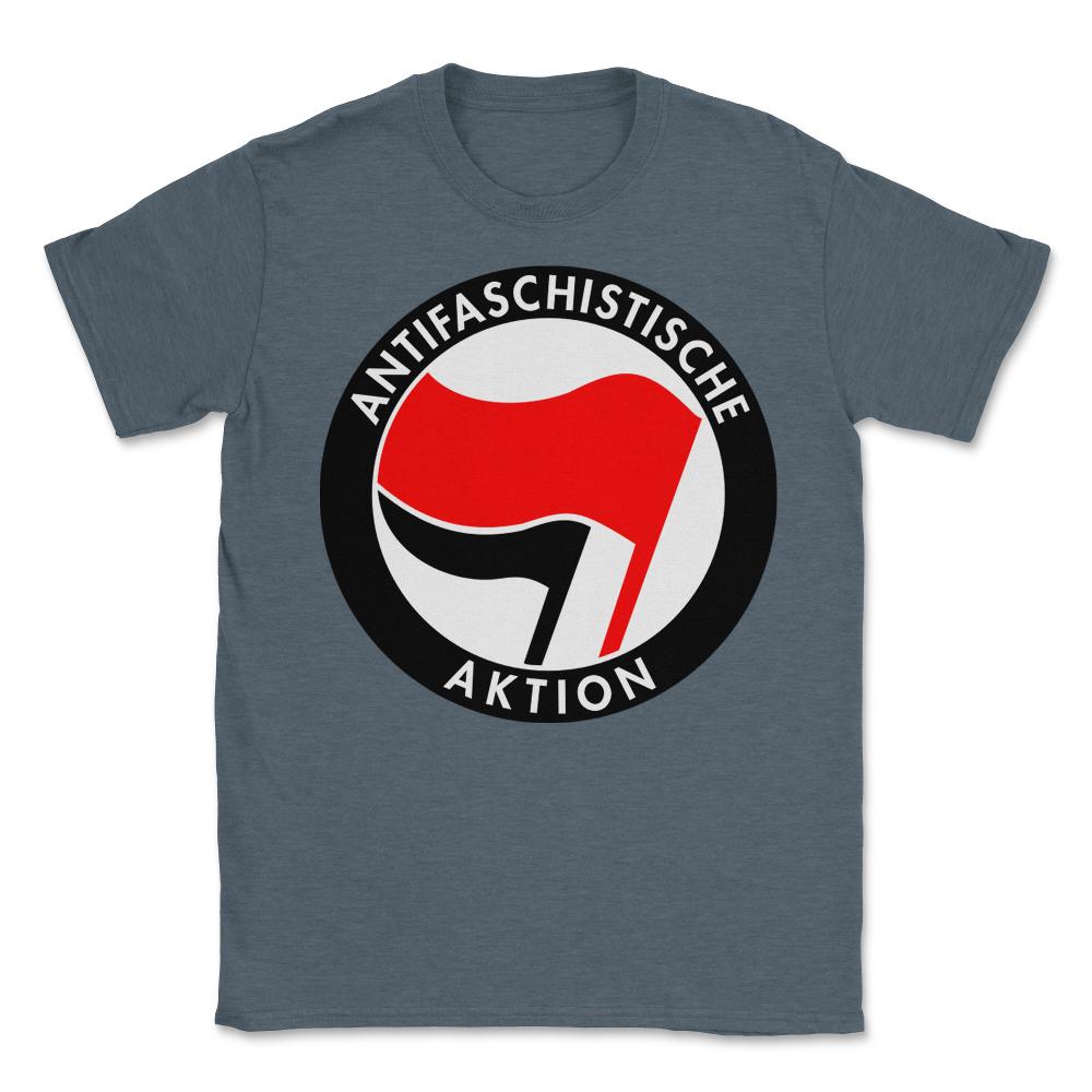 Retro Germany Antifaschistische Aktion Anti-Fascist - Unisex T-Shirt - Dark Grey Heather