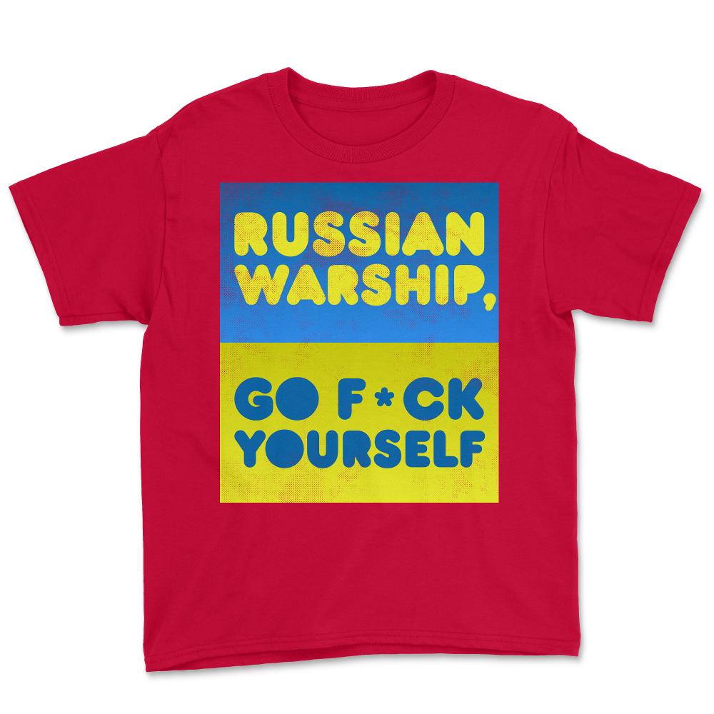 Russian Warship Go F*ck Yourself - Youth Tee - Red