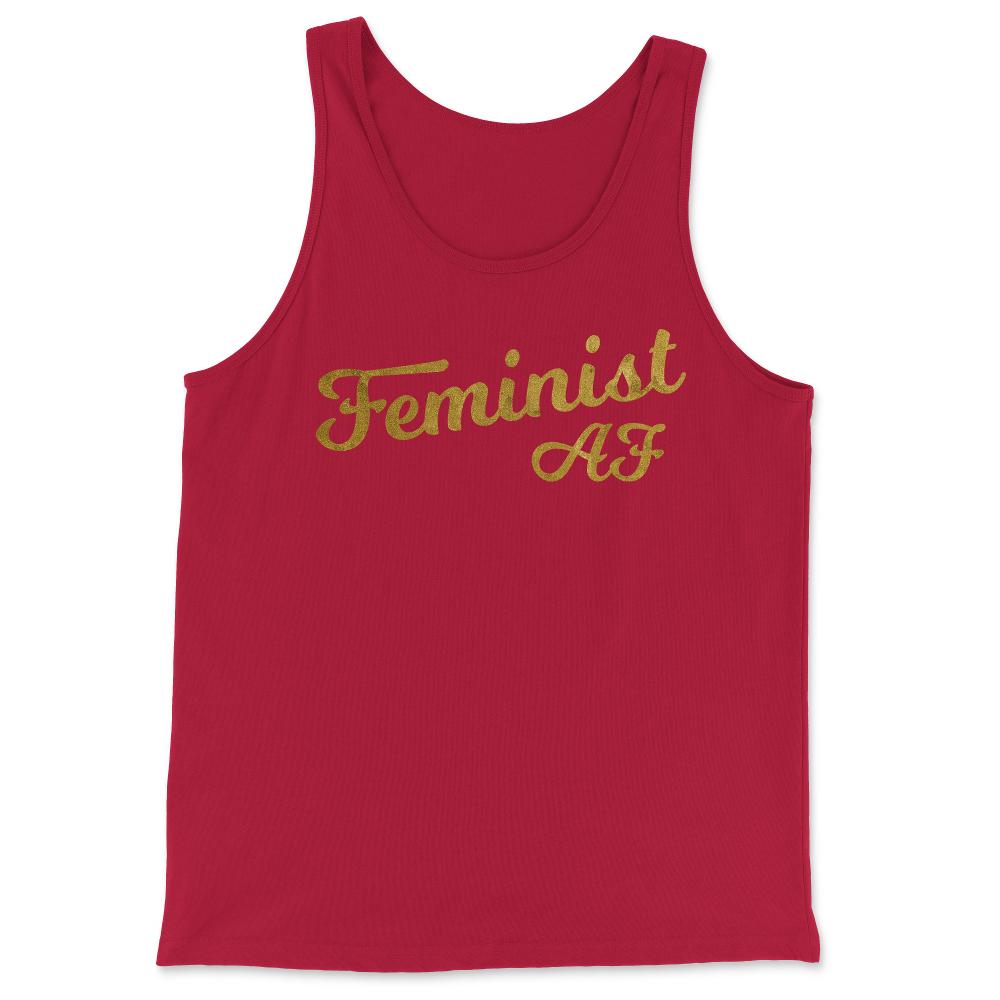 Feminist Af - Tank Top - Red