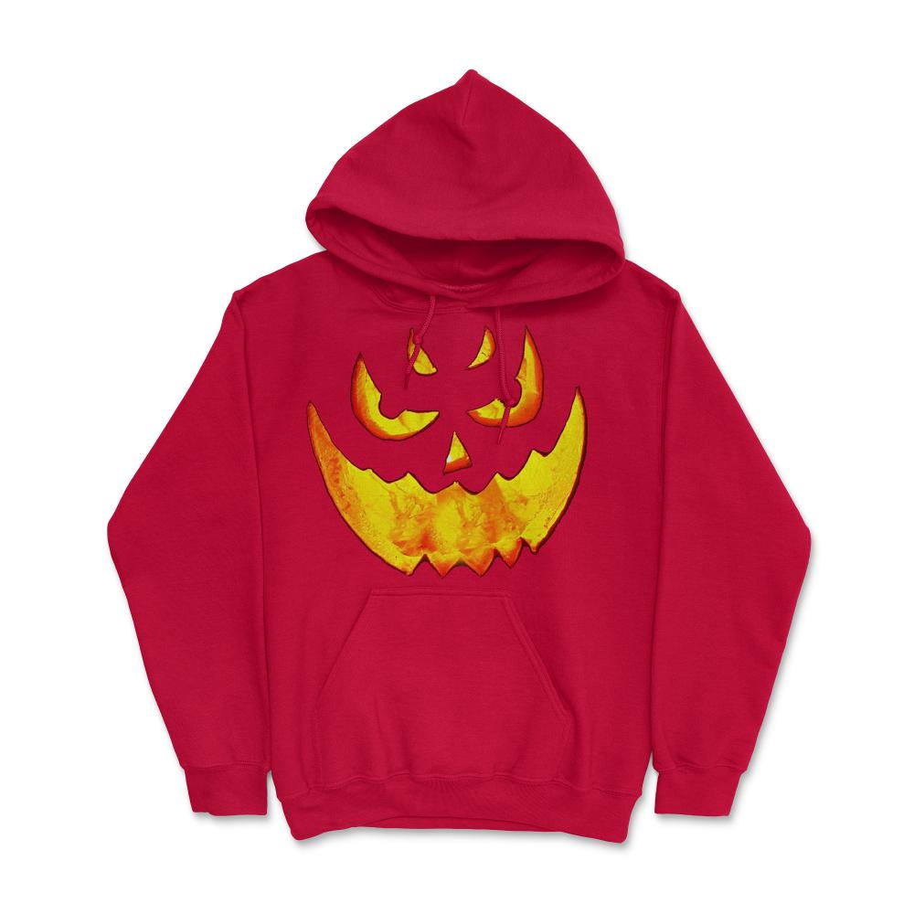 Scary Glowing Pumpkin Halloween Costume - Hoodie - Red