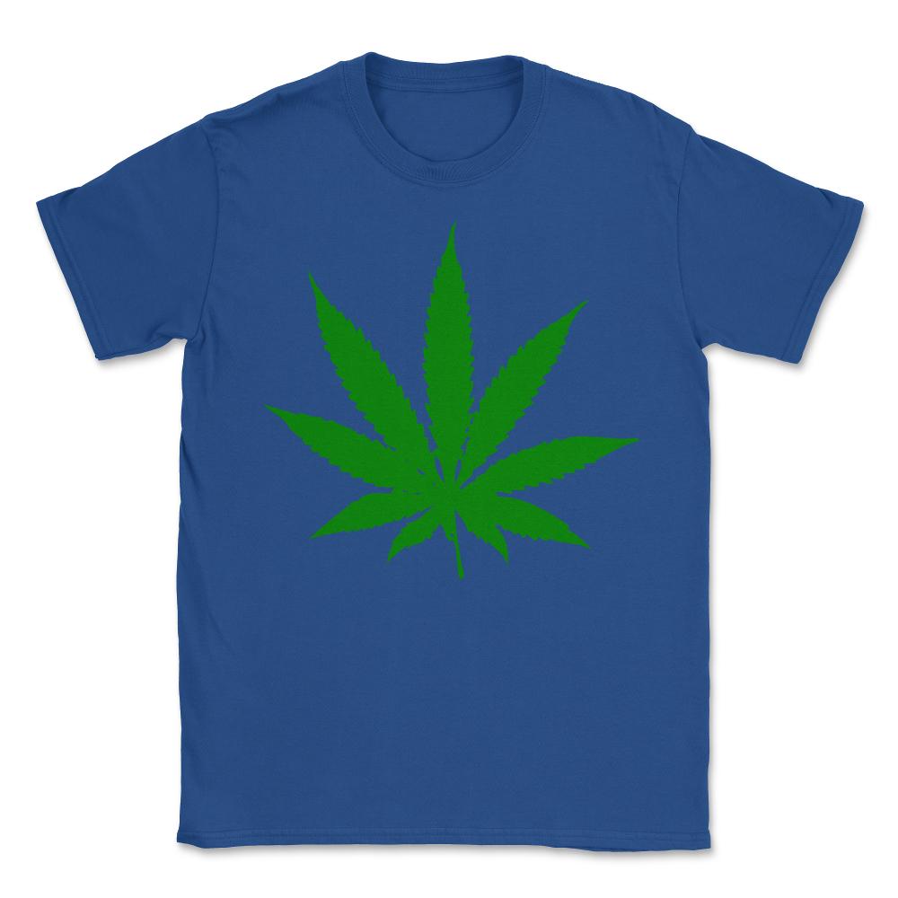 Cannabis Leaf - Unisex T-Shirt - Royal Blue