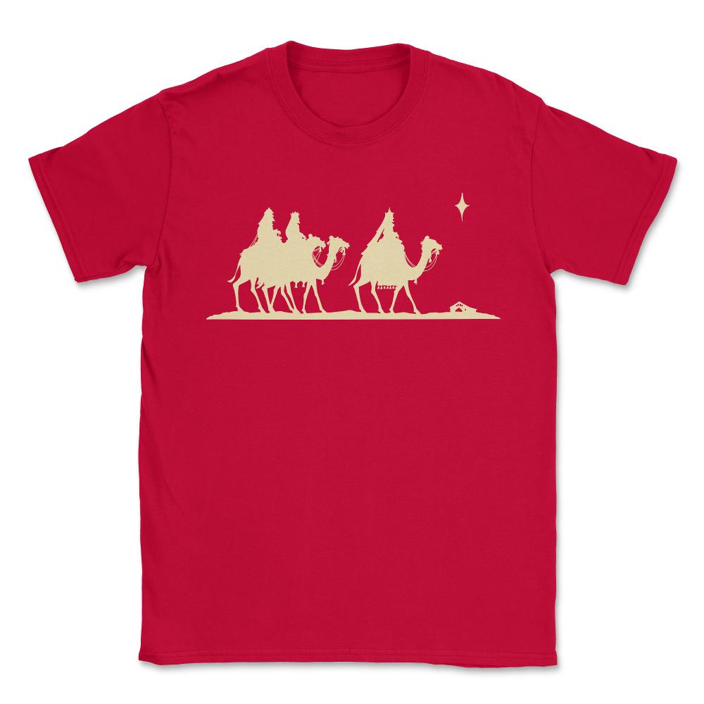Three Kings Nativity Scene - Unisex T-Shirt - Red