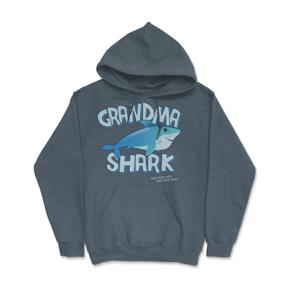 Grandma Shark Doo Doo Doo - Hoodie - Dark Grey Heather