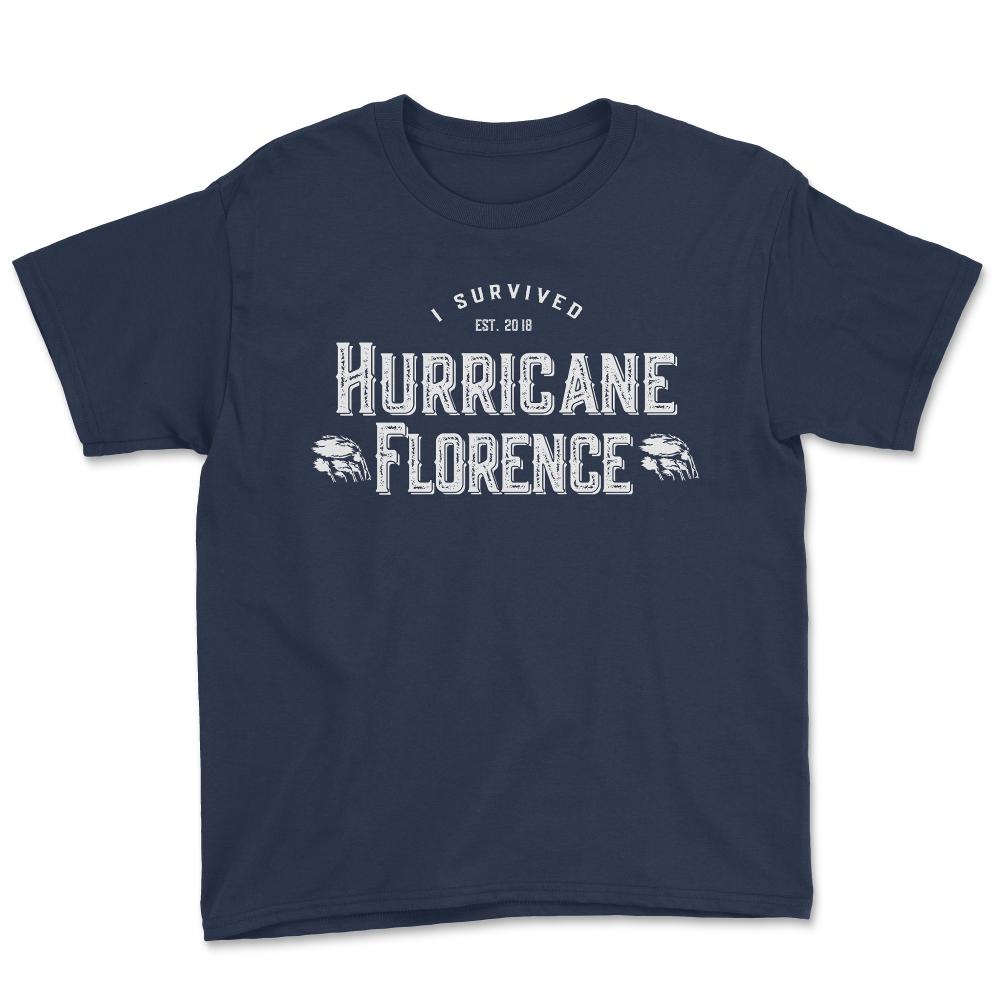 I Survived Hurricane Florence 2018 - Youth Tee - Navy