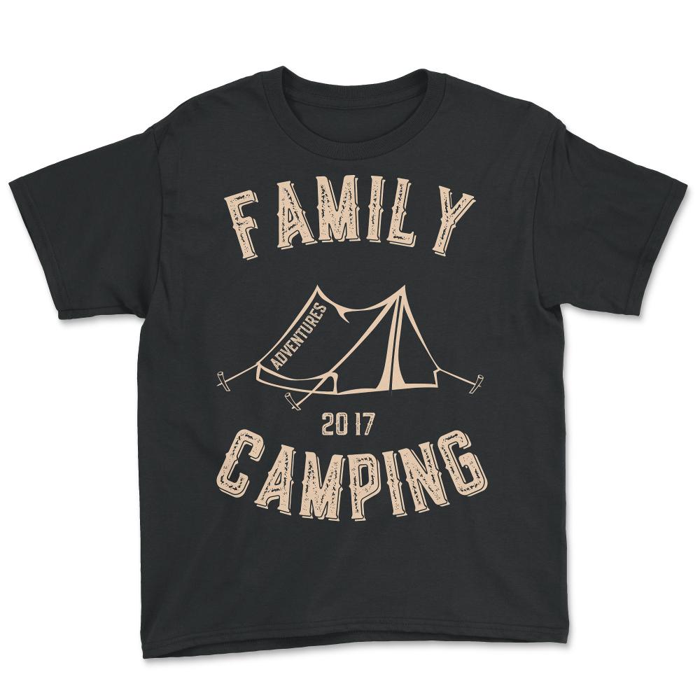 Family Camping Adventures 2017 - Youth Tee - Black