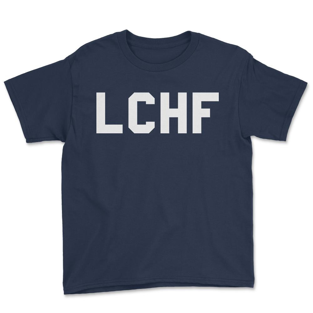 Lchf Low Carb High Fat - Youth Tee - Navy