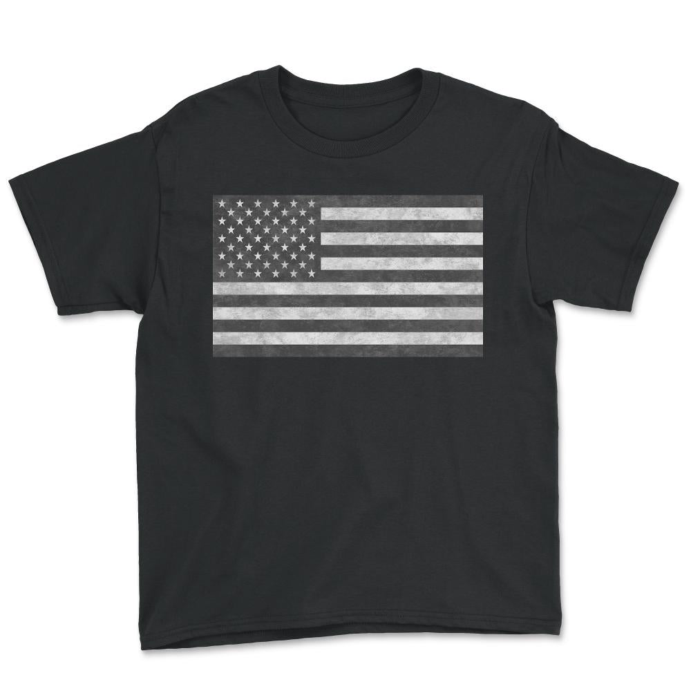 Tactical USA Flag Retro - Youth Tee - Black