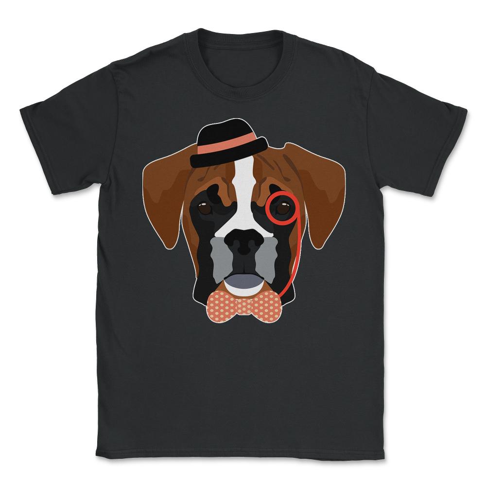 Hipster Boxer Dog - Unisex T-Shirt - Black