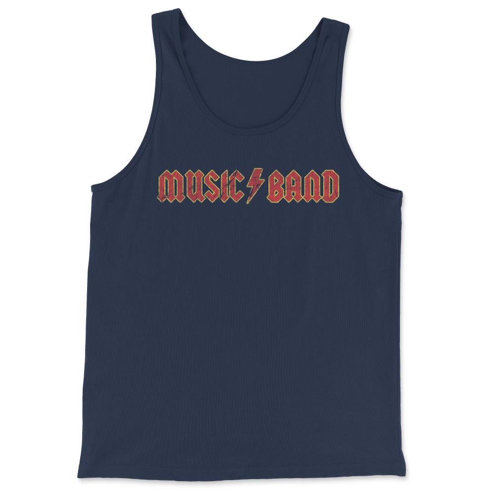 Music Band Distressed Sarcastic Funny - Tank Top - Navy