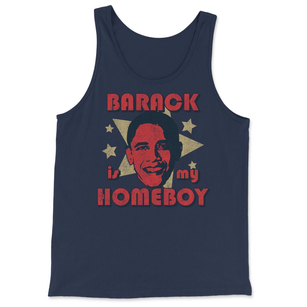 Barack Is My Homeboy Retro - Tank Top - Navy