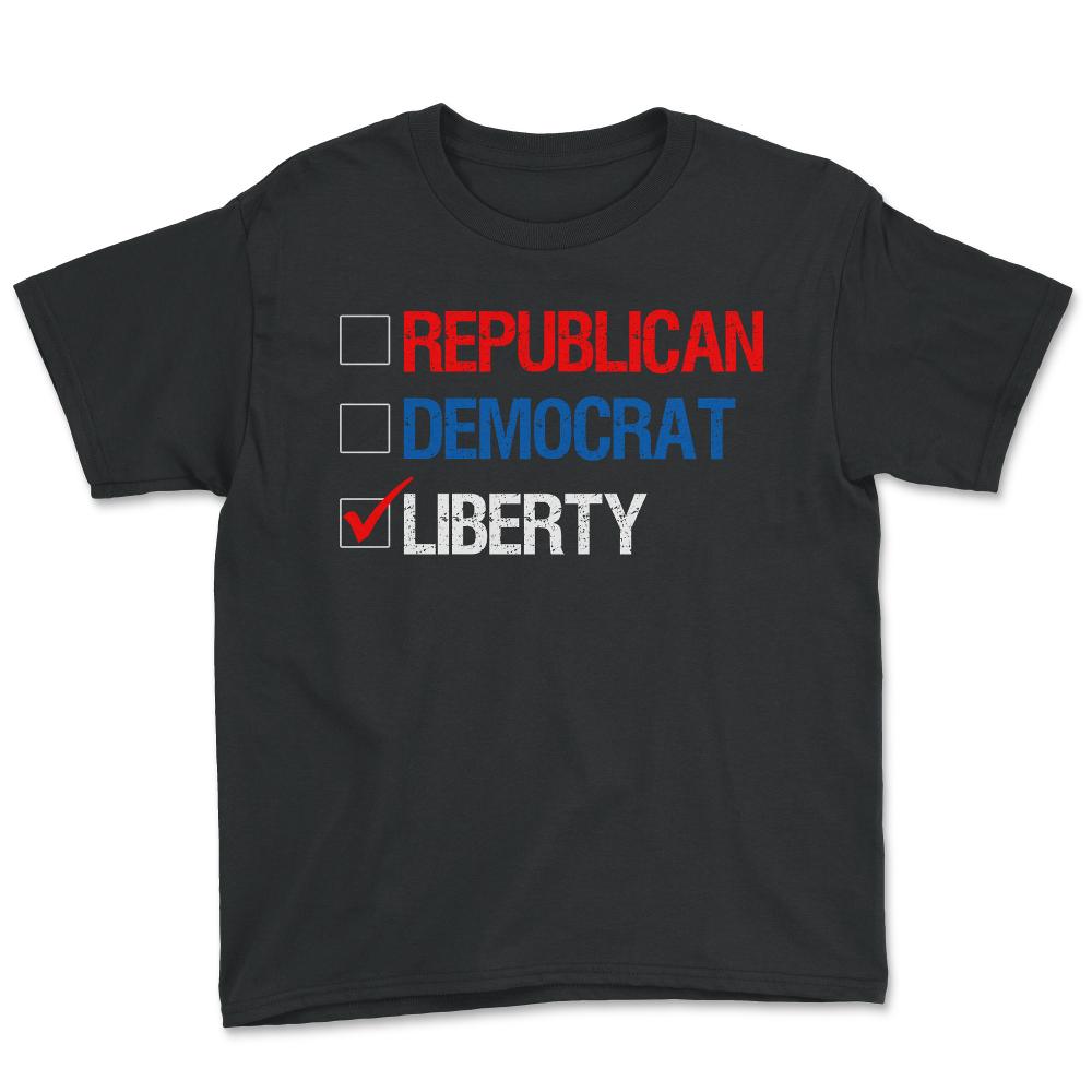 Republican Democrat Liberty Libertarian - Youth Tee - Black